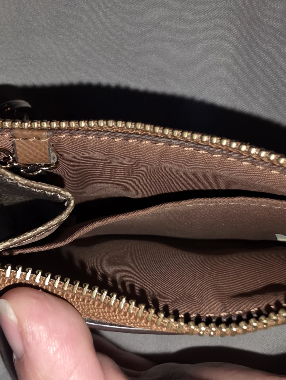 Coach Signature Divided Card Case with Key Ring